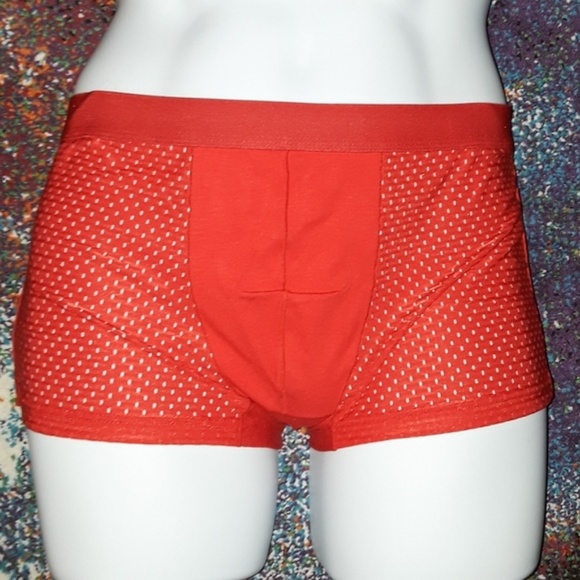 Red Lightweight Silky Breathable Boxer Briefs - Picture 5 of 6